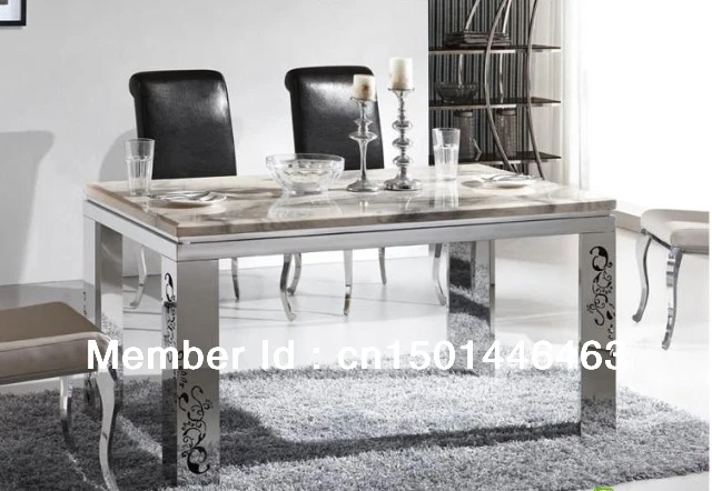 Aliexpress.com: comprar rectangular mesa de comedor de mármol de ... Mesa rectangular acero moderna