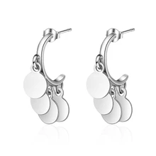 Новые стильные серьги-гвоздики для женщин женские этнические маленькие 925 пробы серебряные круглые серьги Букле д 'ореиль ювелирные изделия