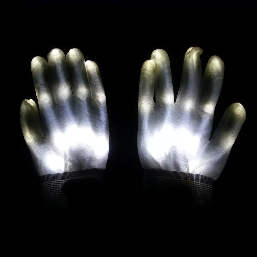 

New LED Luminous Gloves Bar Party Fluorescent Dance DJ Magic Gloves LED Light Glow Atmosphere Christmas halloween
