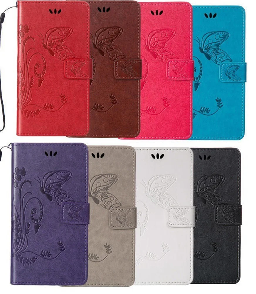 Butterfly Cover PU Leather Flip Cover Wallet Case For Vernee Thor E Plus X Apollo Lite Case Flip Protective Phone Cases