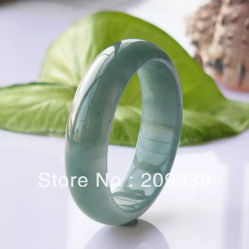 

N378 Certified Natural A Medium Green Jadeite Jade Chinese (A0427) Bracelet -Top quality free shipping