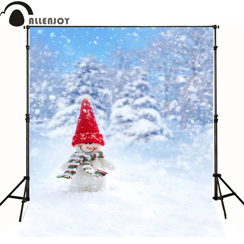 Allenjoy фоны для фотостудии снежинки Рождество Снеговик зима дети фото фон