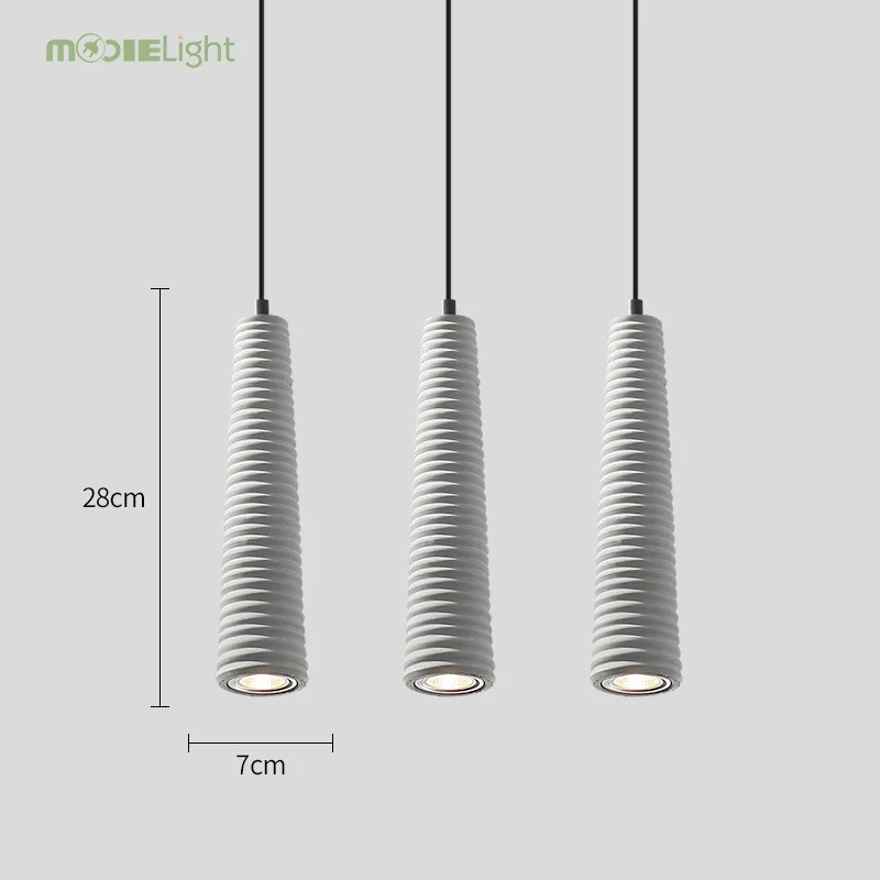 Скандинавское креативное сочетание кафе бетонный подвесной светильник Современный короткий DIY домашний Декор Гостиная E27 лампа подвесной светильник - Цвет корпуса: Dia 7cm 3 heads
