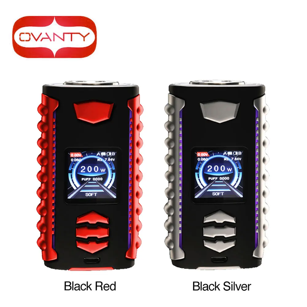 

New Original 200W OVANTY Vega TC Box MOD with 1.33 Inch TFT Color Display Powered By Dual 18650 Battery Vape Mod Vs Naboo Mod