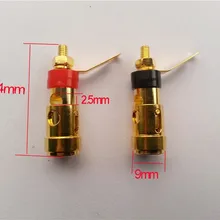 50 шт. Мини позолоченный латунный динамик AMP Клеммный Зажим пружинный пресс тип