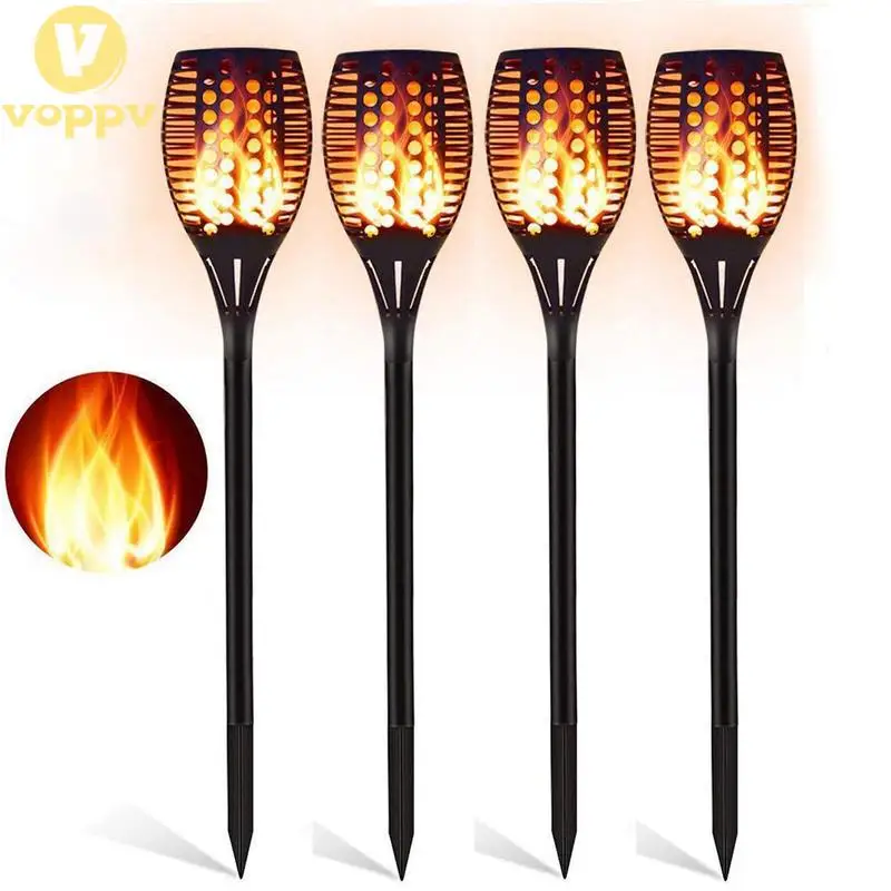 

96LEDs Solar LED Flame Lamp Outdoor Waterproof Garden Lighting LED Fire Effect Flickering Flame Lamps Torch Landscape Lawn Lamp