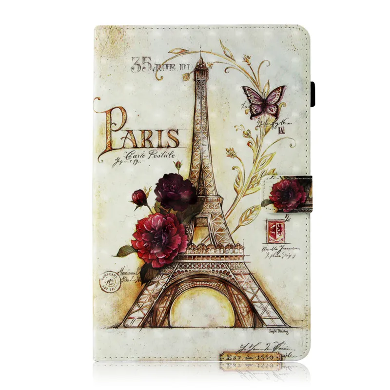 Модный принт искусственная кожа CaseFor Samsung Galaxy Tab S4 10,5 SM T830 T835 чехол Tablet Case смарт-кошелек стенд держатель