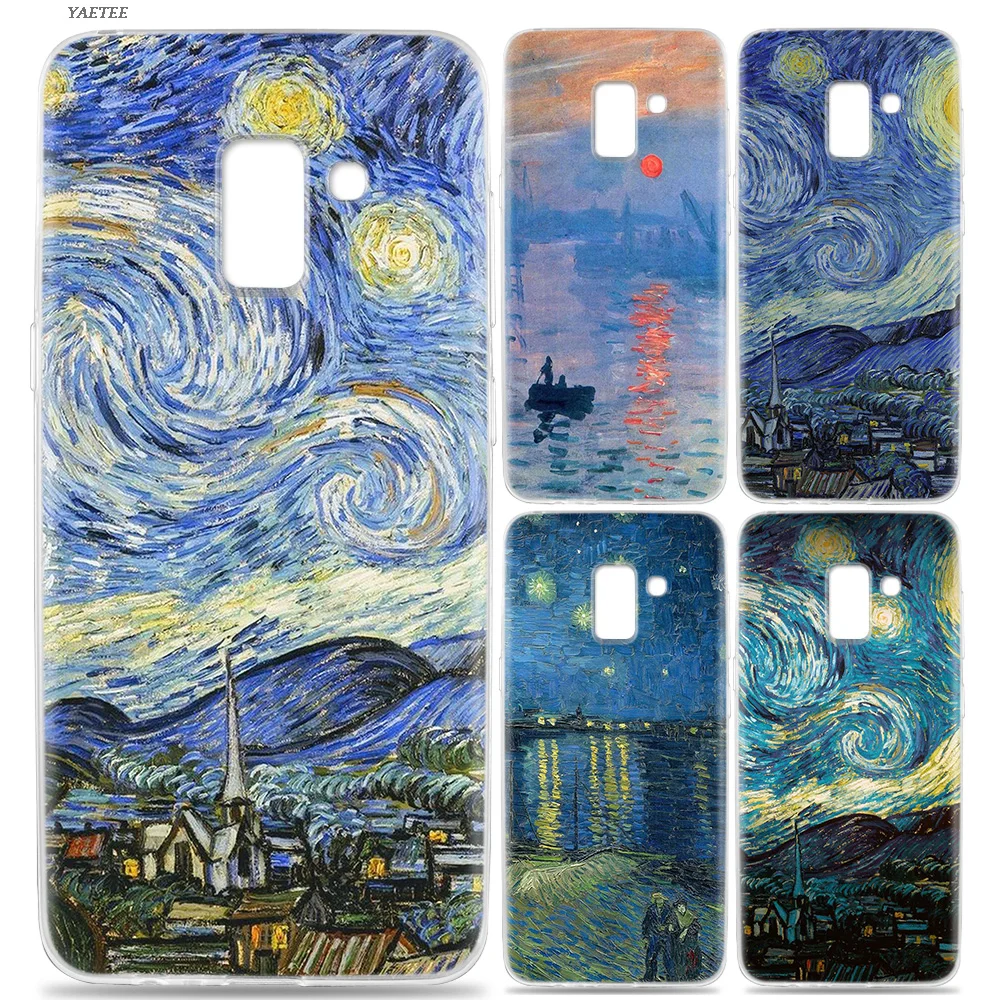 

Vincent Van Gogh Starry Sky Oil Painting Soft Case For Samsung Galaxy J4 J6 Plus J3 J5 J7 J8 J2 Pro 2018 2016 Offical Cover
