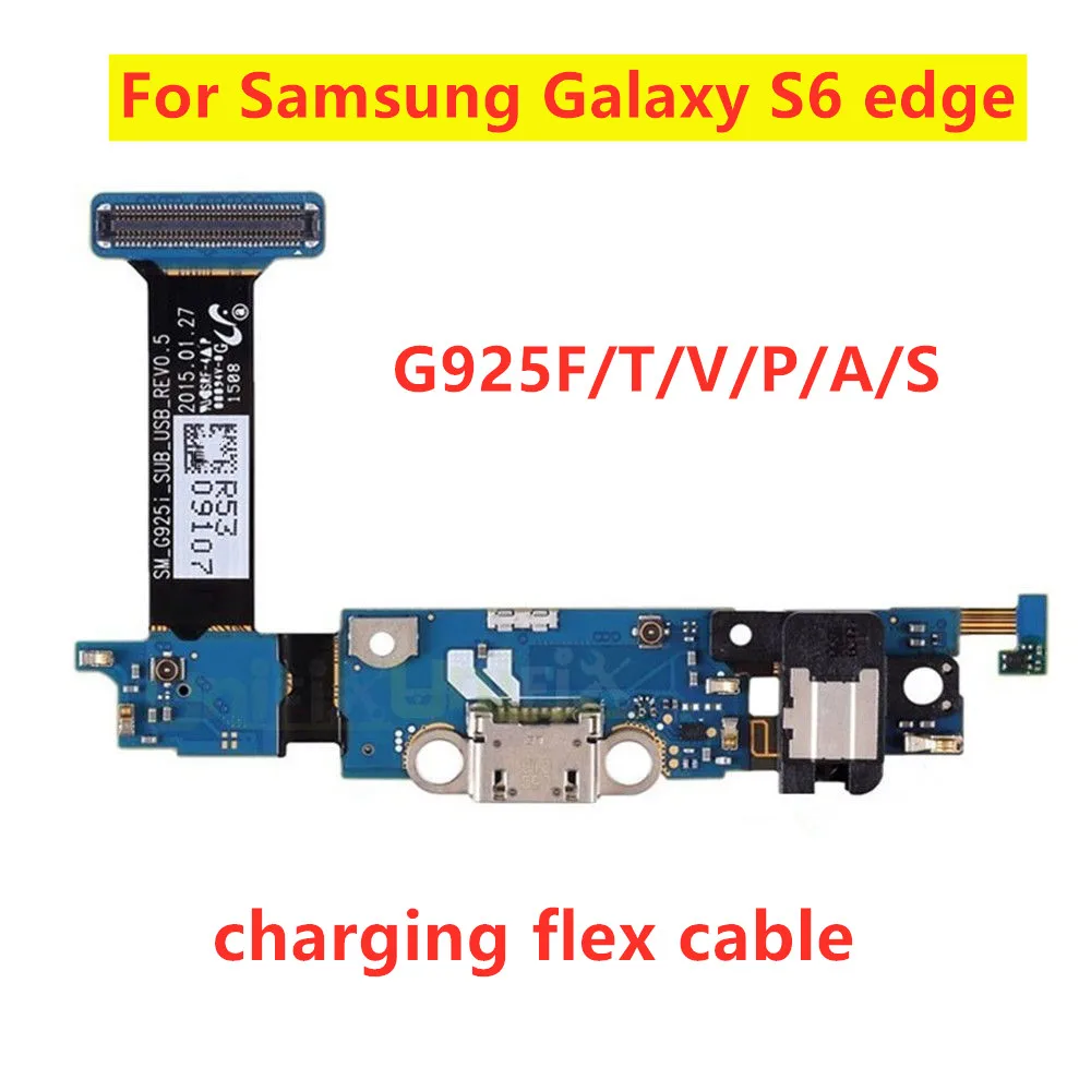 Гибкий кабель для Samsung Galaxy S6 Edge G925F G925A G925T G925V G925P G9250S USB микро Док станция|Шлейфы