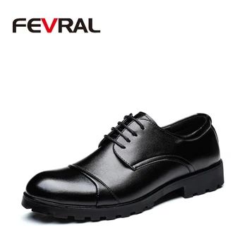 

FEVRAL Brand PU Leather Shoes Classic Fashion Men's Casual Shoes Spring Breathable Men Loafers Autumn Men's British Style Shoes