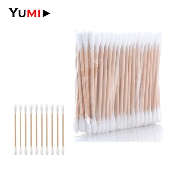 

50 Bags Cleaning The Ears Wooden Cotton Swabs Cosmetic Cotton Buds Ear Head Health Makeup Cosmetics Clean Ear Cotton Stick Swab