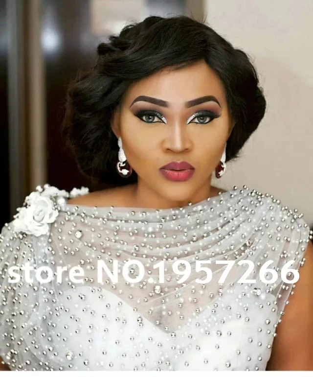 

High Quality Nigerian Lace Fabrics 2018 With Beaded African French Net Lace Fabric Embroidered Tulle Mesh Lace Fabric J5629