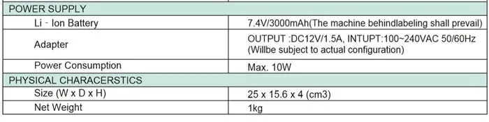 WS6980 SPECIFICATIONS 3