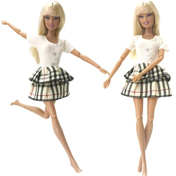 

NK 2020 Newest Doll Dress Beautiful Handmade Party ClothesTop Fashion Dress For Barbie Noble Doll Best Child Girls'Gift 091F