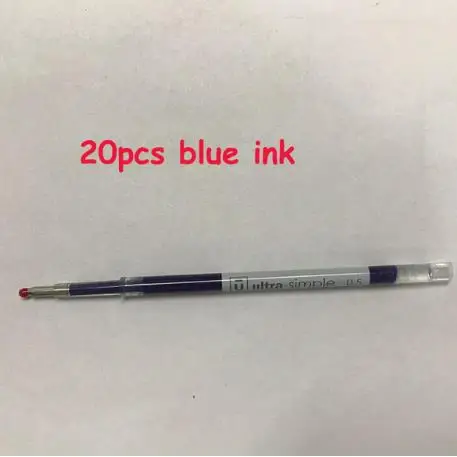20 pc blue ink 0,5 мм синие чернила Заправка для ручек Xiaomi замена только для старой версии ручки Xiaomi - Цвет: 20 pc blue ink