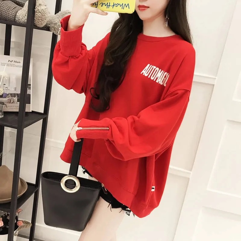 Толстовки женские весна осень модные простые тонкие Ulzzang Harajuku уличная Высококачественная мягкая Свободная Женская одежда шикарная Повседневная