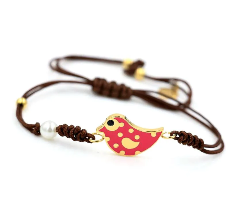 BPPCCR дизайнерский браслет Pulseira Feminina с животными золотого цвета, браслет с птицей из нержавеющей стали, нейлоновые браслеты для женщин и мужчин, ювелирные изделия