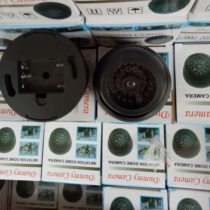 Поддельный обманный CCTV купольная камера безопасности мигающий светодиодный Предупреждение
