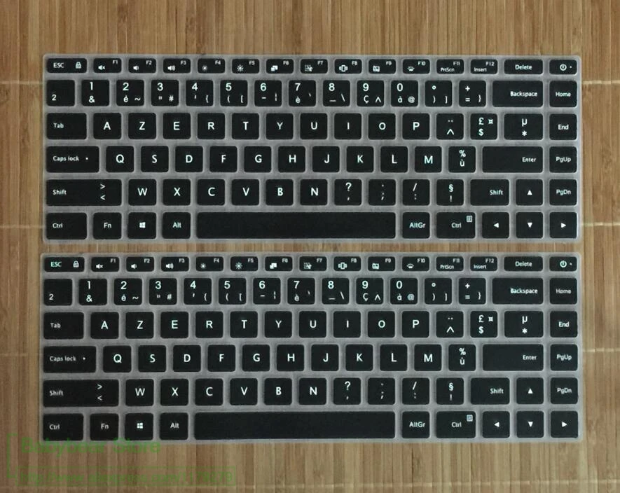 Силиконовый чехол для ноутбука French Clavier Azerty с клавиатурой Xiaomi Mi Notebook Pro 15 6