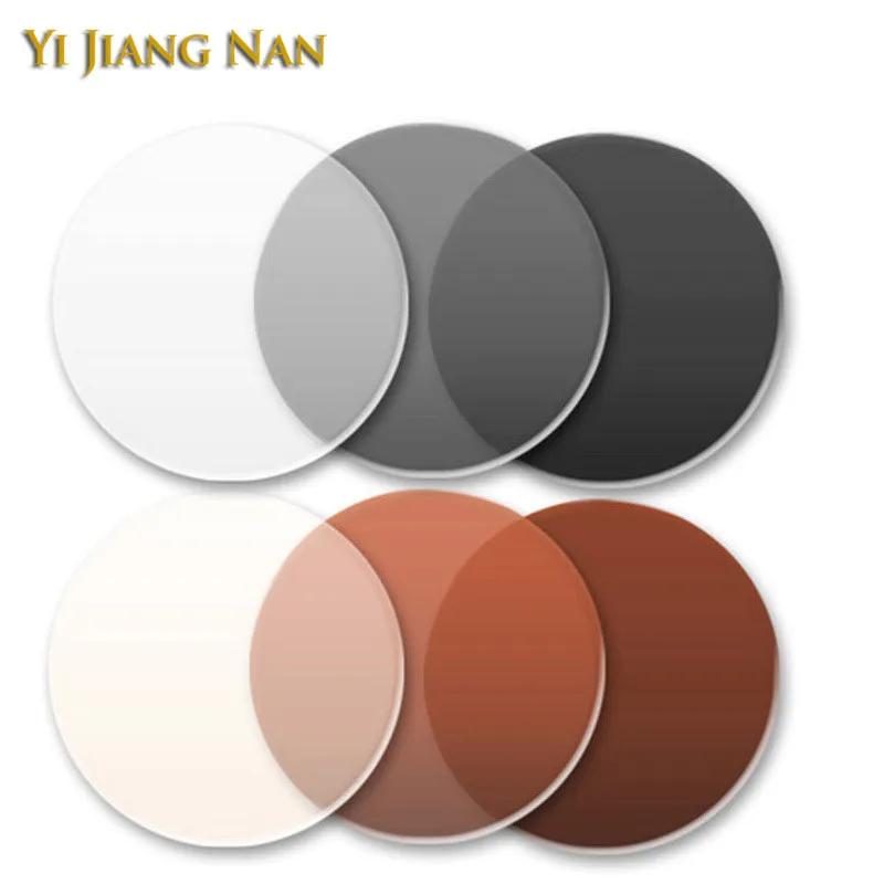 

Yi Jiang Nan Brand 1.56 Index Photochromic Progressive Wide Field Free Form Transition Brown Lenses Anti Glare Colored Lensses