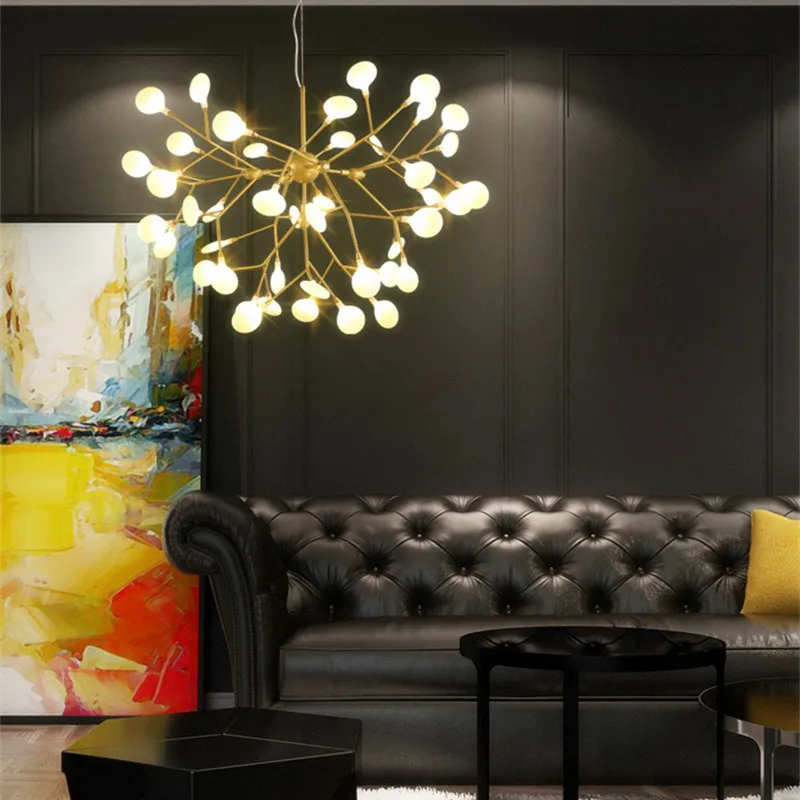 

Nordic Loft Minimalist Chandelier Concise Art Tree Leaves Dining Living Room Bar Hanging Light Fixtures Free Shipping