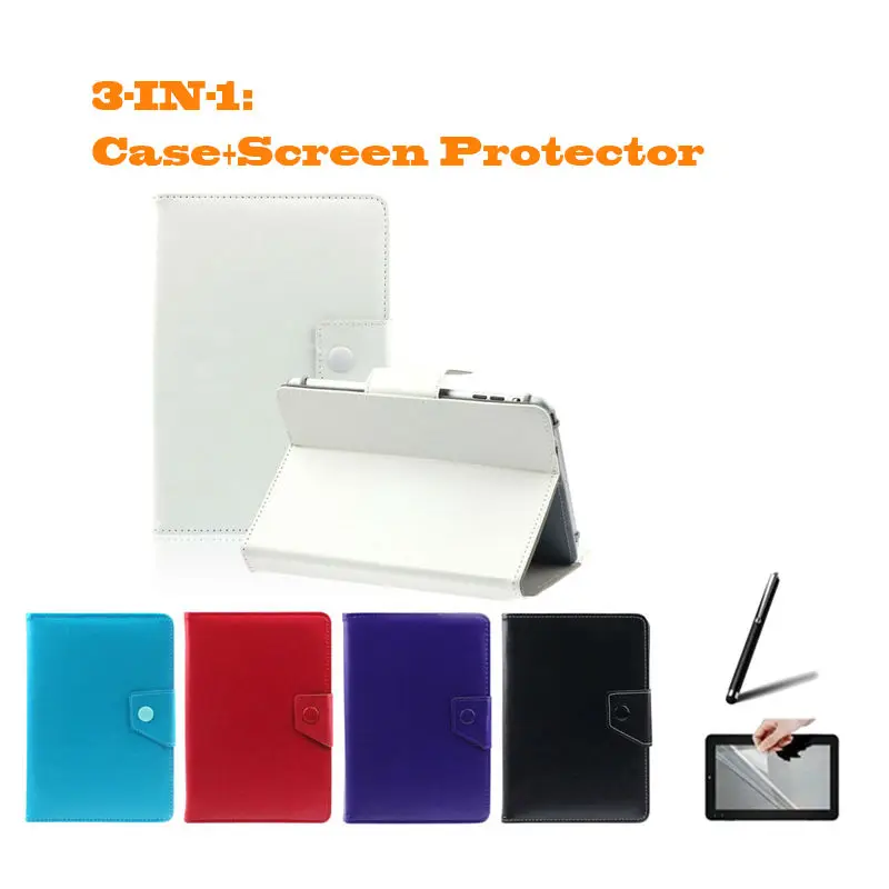 

For Prestigio MultiPad 4 Quantum 7.85 PMP5785C QUAD/3G 7.85" Inch Universal Tablet PU Leather cover case Free Gift
