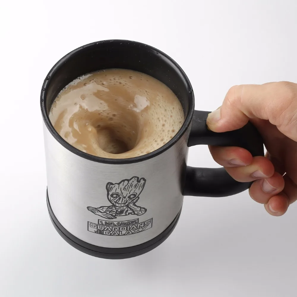 

Groot Cups 400Ml Automatic Electric Lazy Self Stirring Mug Coffee Milk Mixing Mugs Tea Smart Stainless Steel Mix cup Baby Groot