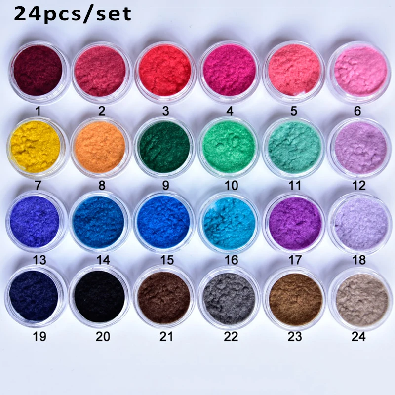 

24 Colors/Lot Nail Sticker Decoration Polish Nail Art DIY Tips Design Velvet Flocking Dust Powder Face GEMS Velvet Powder CPB11