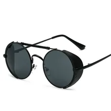 Brand Designer Polarized Sunglasses Men/women Vintage Round Steampunk Male Sun Glasses Mirror Gafas Oculos Eyewear