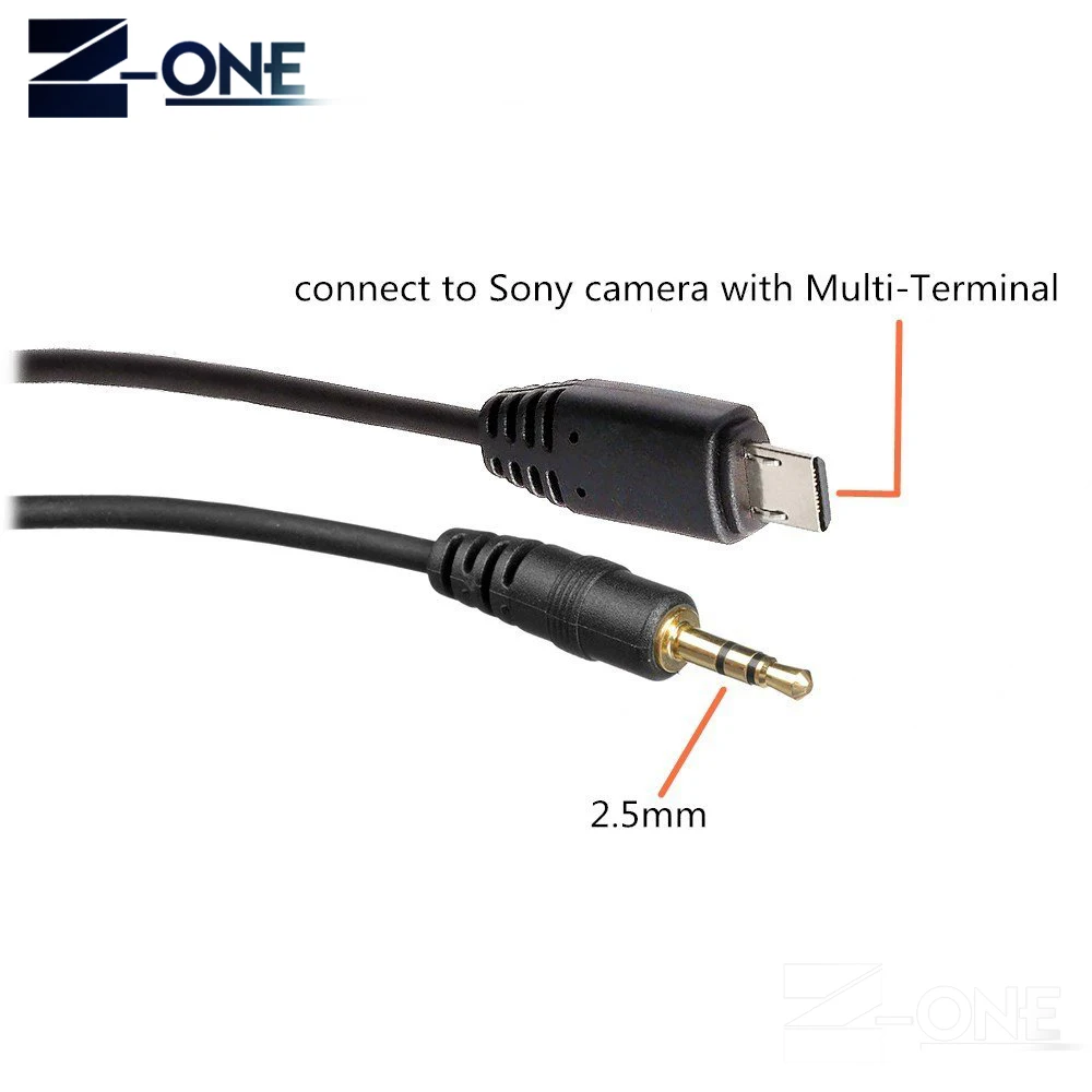 Camera Remote Shutter Release 2.5mm-S2 Remote Control Shutter Connect Cable Cord for Sony A58 A7R A7 A7II A7RII A7SII A7S A6000 A5000 A5100 A3000 A6300