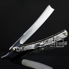 Vintage Aluminum Straight Edge Stainless Steel Shaper Barber Razor Folding Shaving Knife Free Shipping