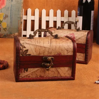 

Wooden Retro Antique Decorative Gift Box Wood Jewelry Box Case Necklace Bracelet Storage Organizer