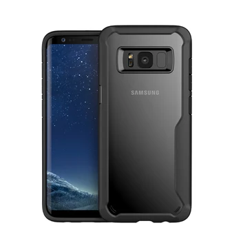 

High Quality Low Price 2in1 Design HD Transparent Back Cover With Colorful TPU Bumper Case Frame For Samsung Galaxy S8 S8 Plus