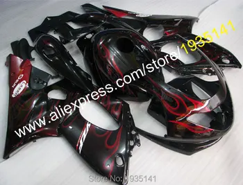 

For Yamaha Yzf600R Thundercat 1997~2007 red flame black bodywork kit YZF-600R motorcycle fairing parts 97~07 Yzf 600R