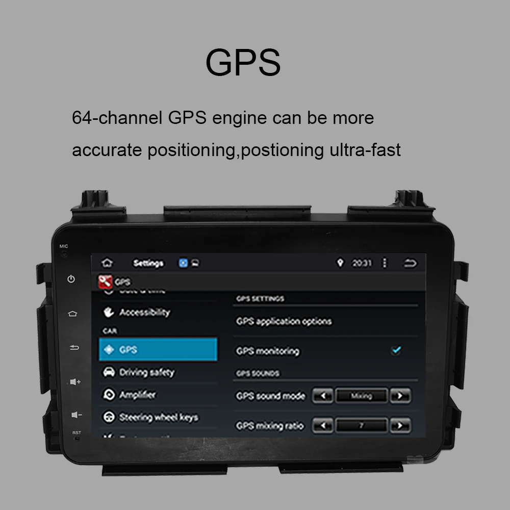 Perfect 8" Android 9.0 Car GPS Navi Player for Honda Vezel HR-V HRV 2013-2019 with 4G Octa Core Stereo Multimedia RDS BT WIFI Head unit 3
