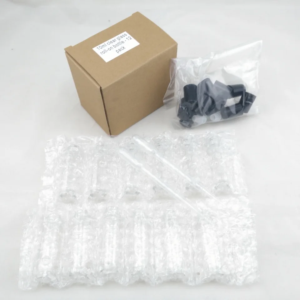 Confezione da 25 bottiglie a rullo in vetro blu cobalto da 10 ml, per oli essenziali, vuote, con sfere in acciaio inox, con 1 apribottiglie, 1 contagocce