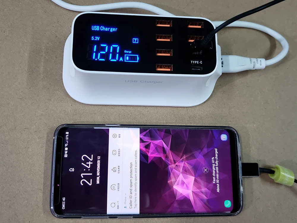 Быстрая зарядка 3,0 Смарт USB зарядное устройство для iphone samsung Тип C Выходная станция светодиодный дисплей адаптер питания для быстрой зарядки рабочего стола