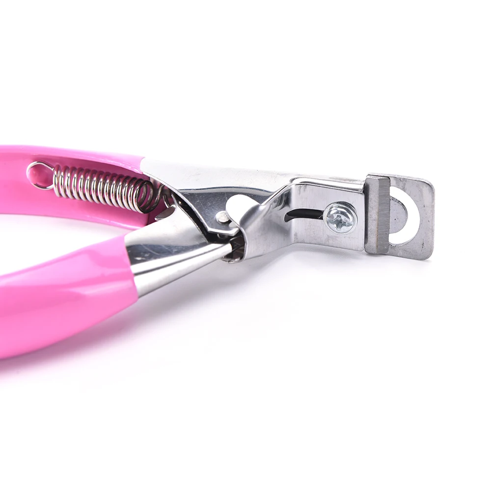 Профессиональный Маникюрный Инструмент из нержавеющей стали розового, синего или красного цветов, акриловая УФ-Гелевая машинка для обрезания накладных ногтей