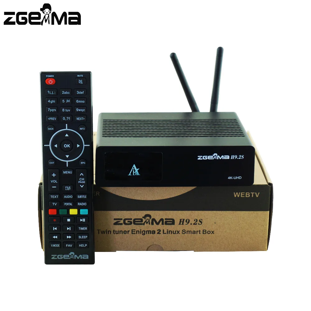 10 шт./лот спутниковый ресивер zgemma h9.2s twin dvb s2x 4K со встроенным Wi Fi|Спутниковое ТВ| |