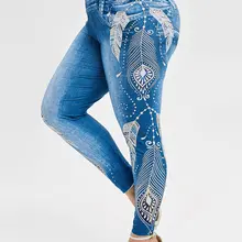 Wipalo Джеггинсы с 3D принтом и высокой талией, большой размер, леггинсы с завышенной талией 5XL, обтягивающие брюки, скинни