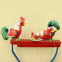 Классические ностальгические игрушки ретро цепь заводной Железный петух Пек рис унисекс модель животного образовательный Подарок для студента