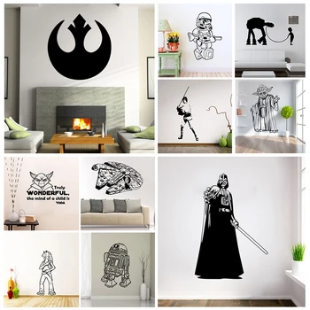 

STAR WARS Stormtrooper Darth Vader Vinyl Wall Stickers Cartoon Vinyl Wall Sticker for Kids Room Bedroom Home Decor