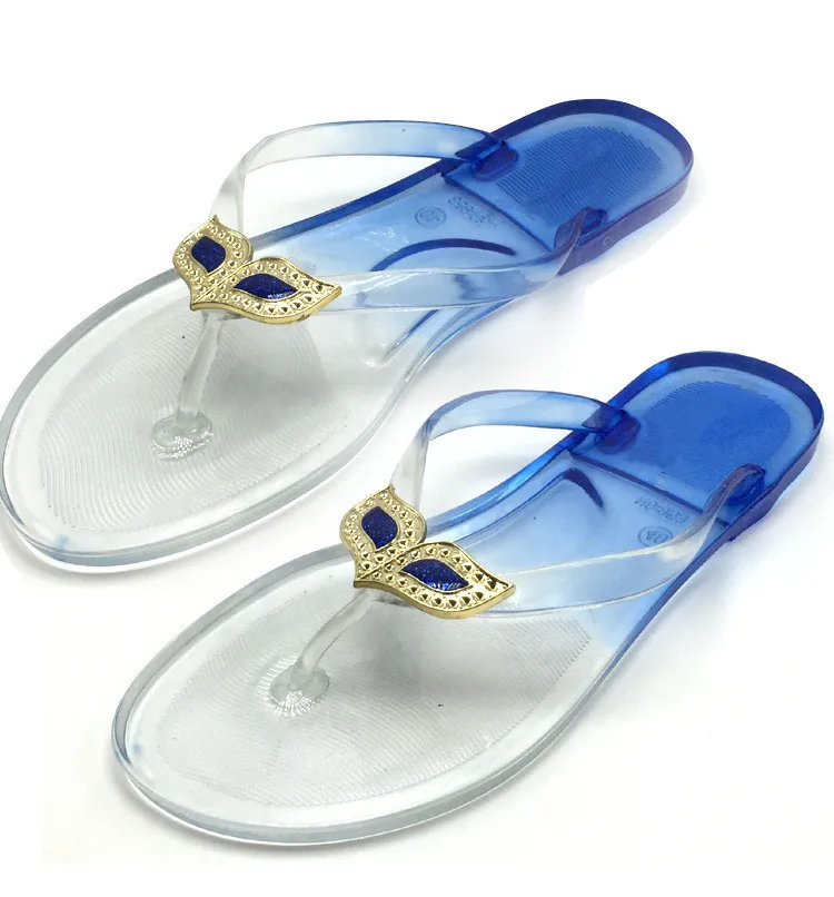 clear plastic flip flops