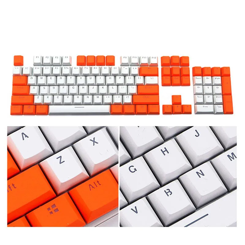 

Translucent Double Shot PBT 104 KeyCaps Backlit for Cherry MX Keyboard Switch mechanical keyboard red gray Ergonomic Gaming key