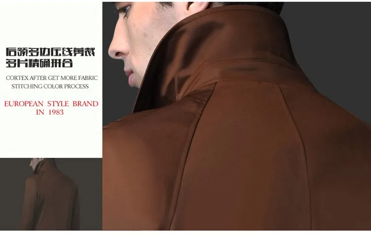 URSMART весеннее новое красивое мужское однобортное пальто и длинные секции британской популярной мужской ветровки пальто