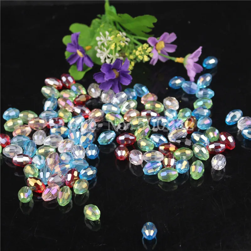 Buy 10*13mm 200pcs/lot mixed color diamond beads