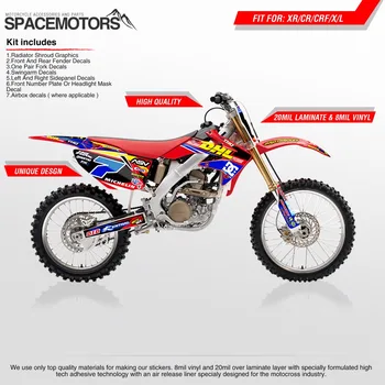 

3M Stickers for dirt bike motorcycle CR CRF CRM CRFX CRFR CRFL XR X R L F M X 250 650 cc engine 2000-2016 MX FMX