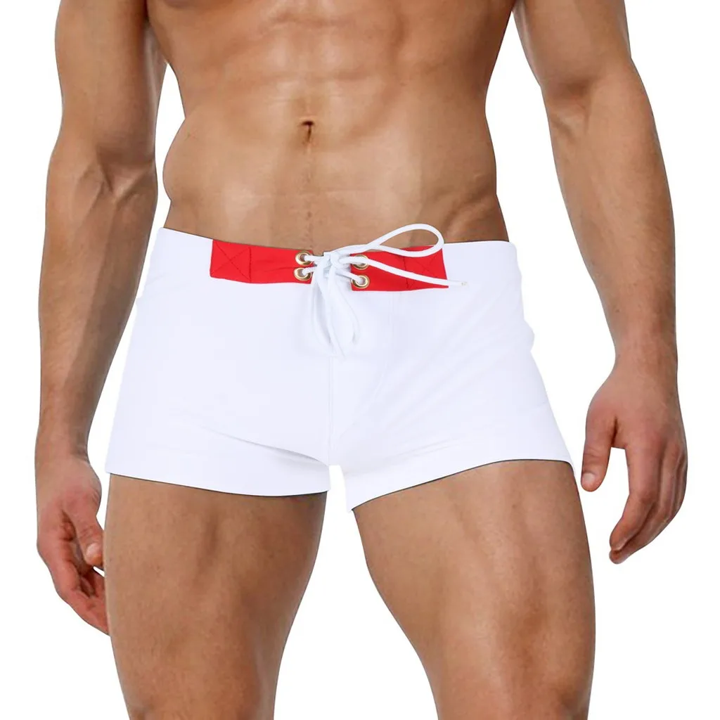 Модные мужские дышащие трусы, однотонные пляжные шорты для плавания, тонкая одежда# XTN