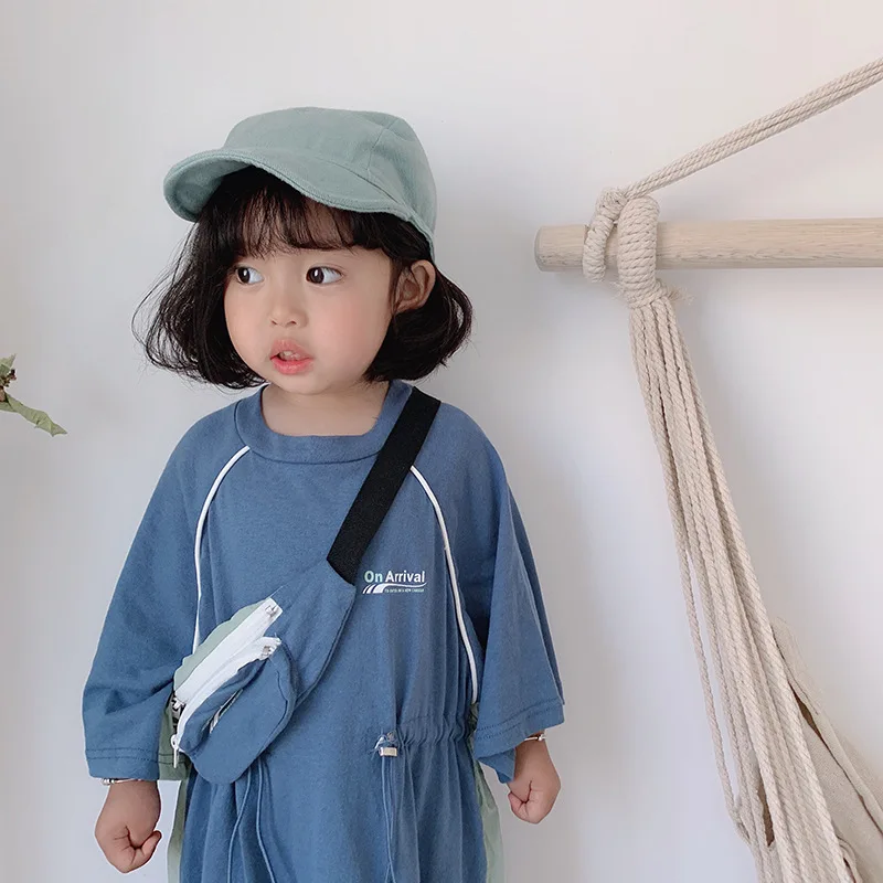 

Children's Sleeve dress Round Neck New Lotus Leaf Edge girls dress Westernized Summer Guard Princess dress