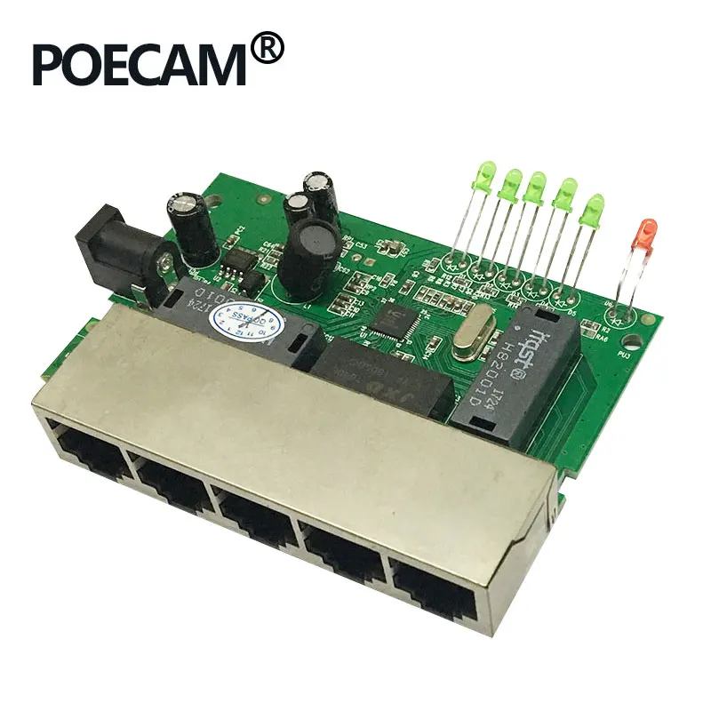 5 Порты и разъёмы 12V 15V Пассивный Poe коммутатора ethernet 10/100 Мбит/с коммутатор poe 4